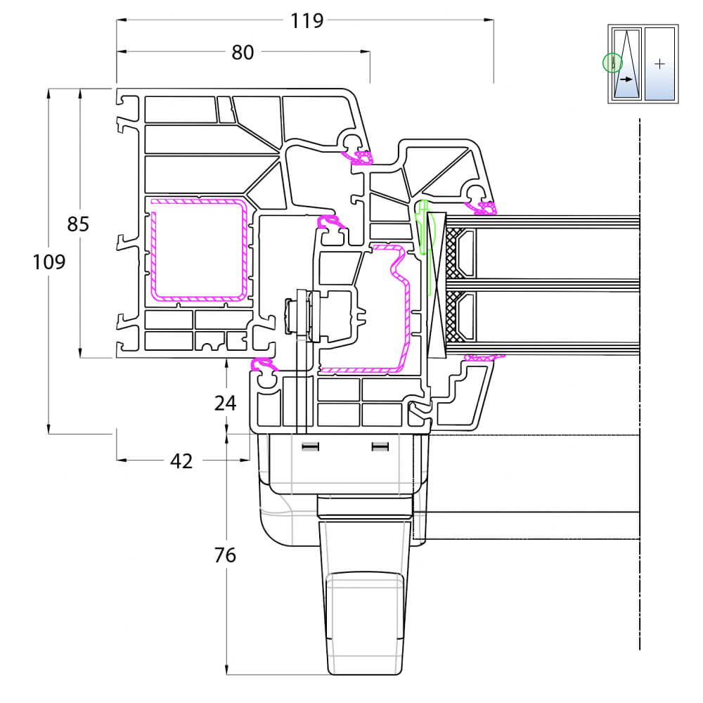 Ideal Design - Detail Griffseite