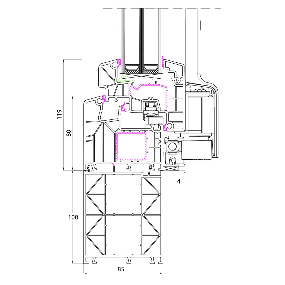 Ideal Design - Rahmenverbreiterung 100 mm