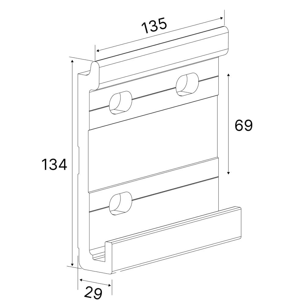 Markise Exklusiv: Wandmontage links (über 480 cm)