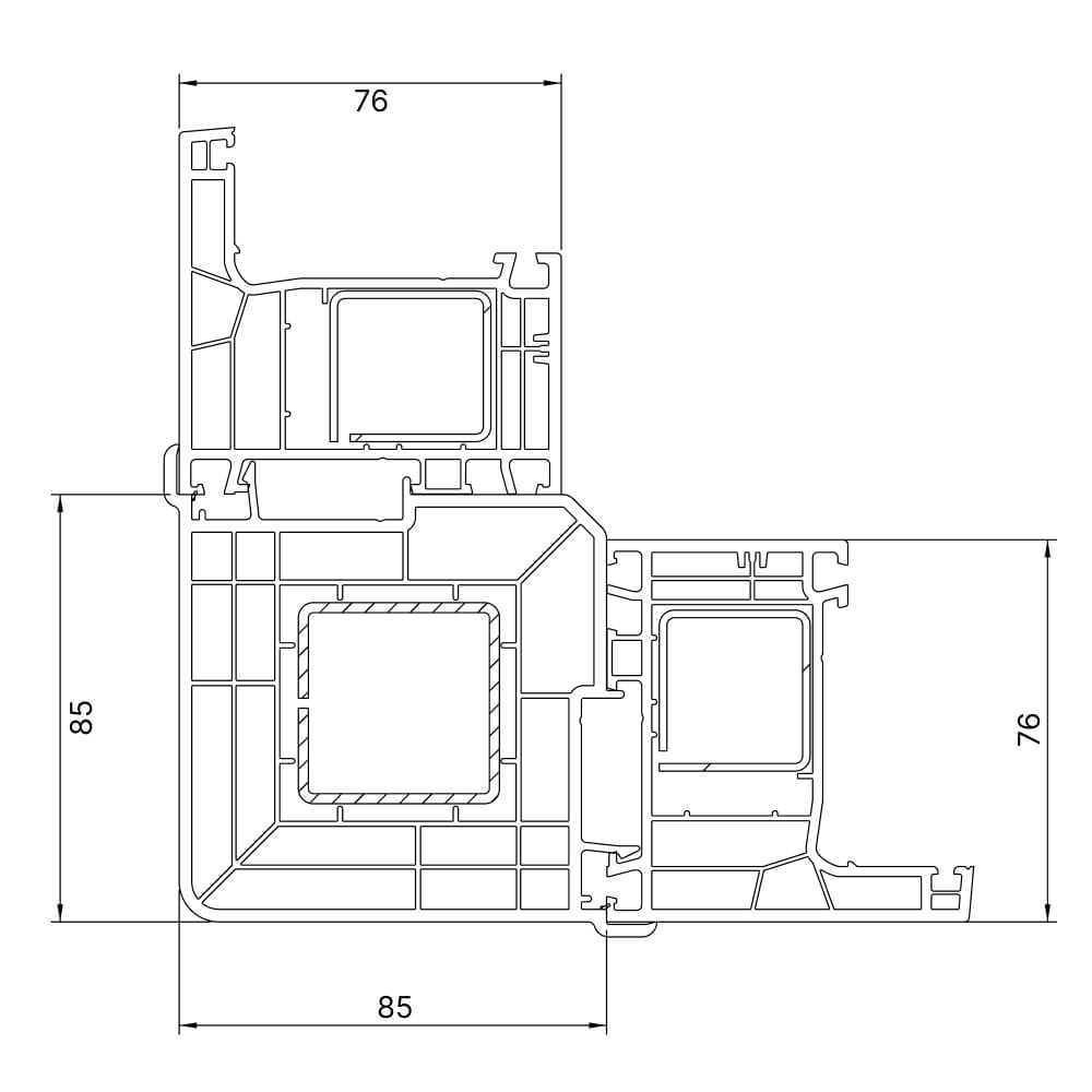 Eckkopplung 90° für Aussenecke