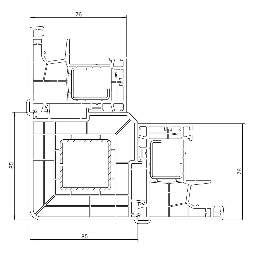 Eckkopplung 90° für Aussenecke