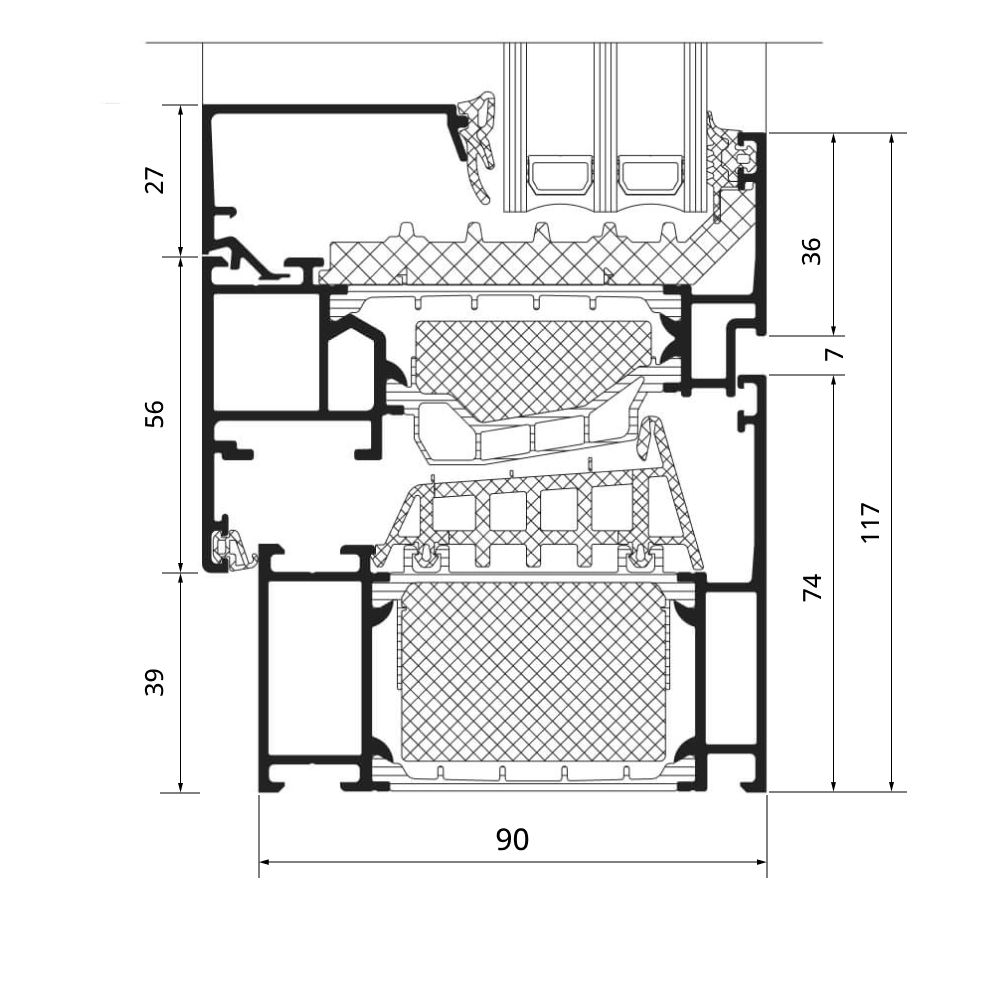 AWS 90.SI+ Profilschnitt