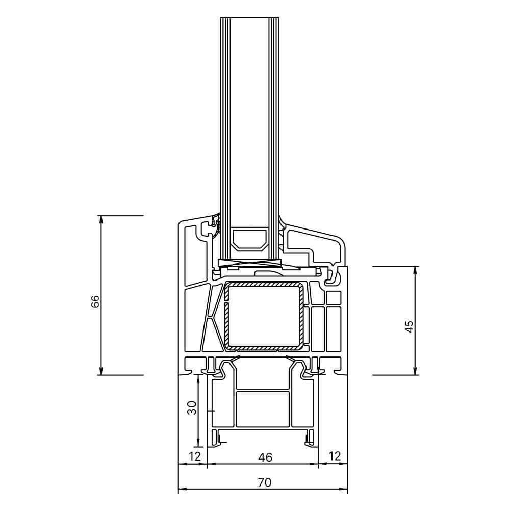 Fensterbankanschlussprofil Neubau 30mm