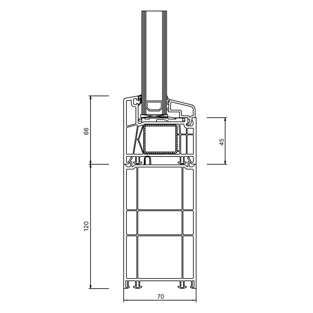 Kömmerling 70 AD Rahmenverbreiterung 120 mm