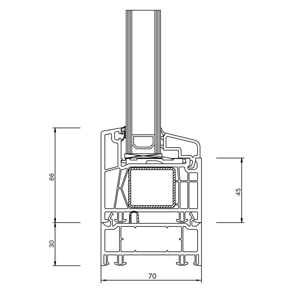 Kömmerling 70 AD Rahmenverbreiterung 30 mm