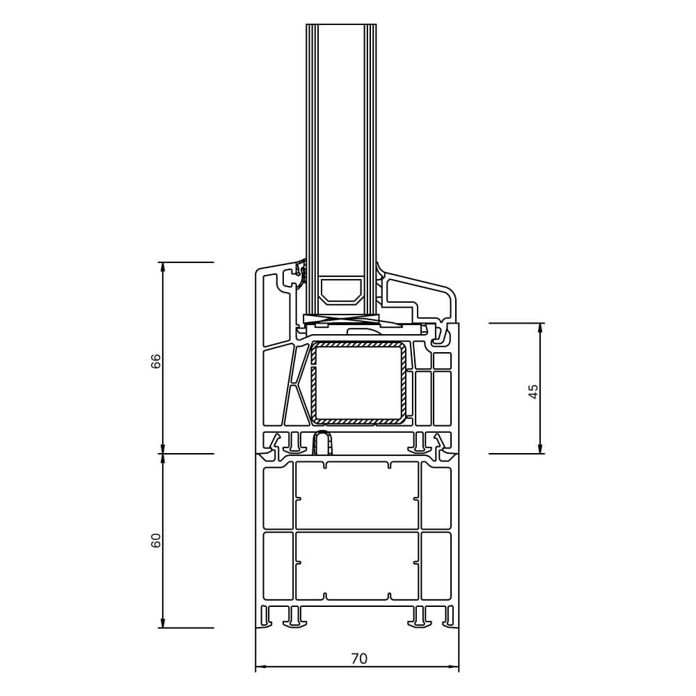 Kömmerling 70 AD Rahmenverbreiterung 60 mm