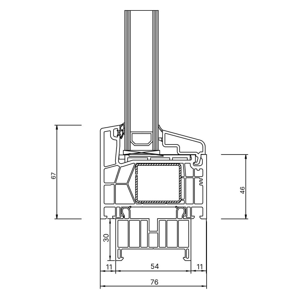 Fensterbankanschlussprofil Neubau 30mm