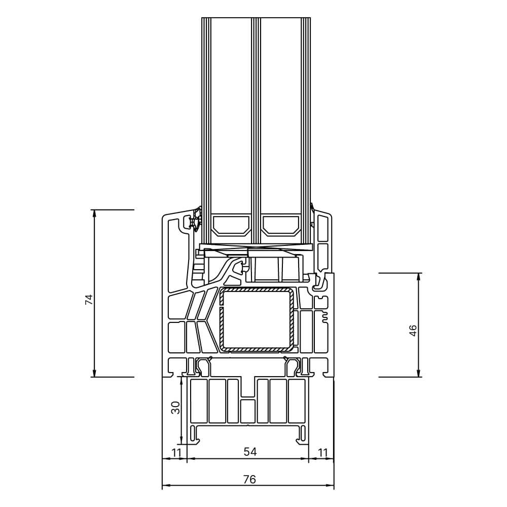 Fensterbankanschlussprofil Neubau 30mm