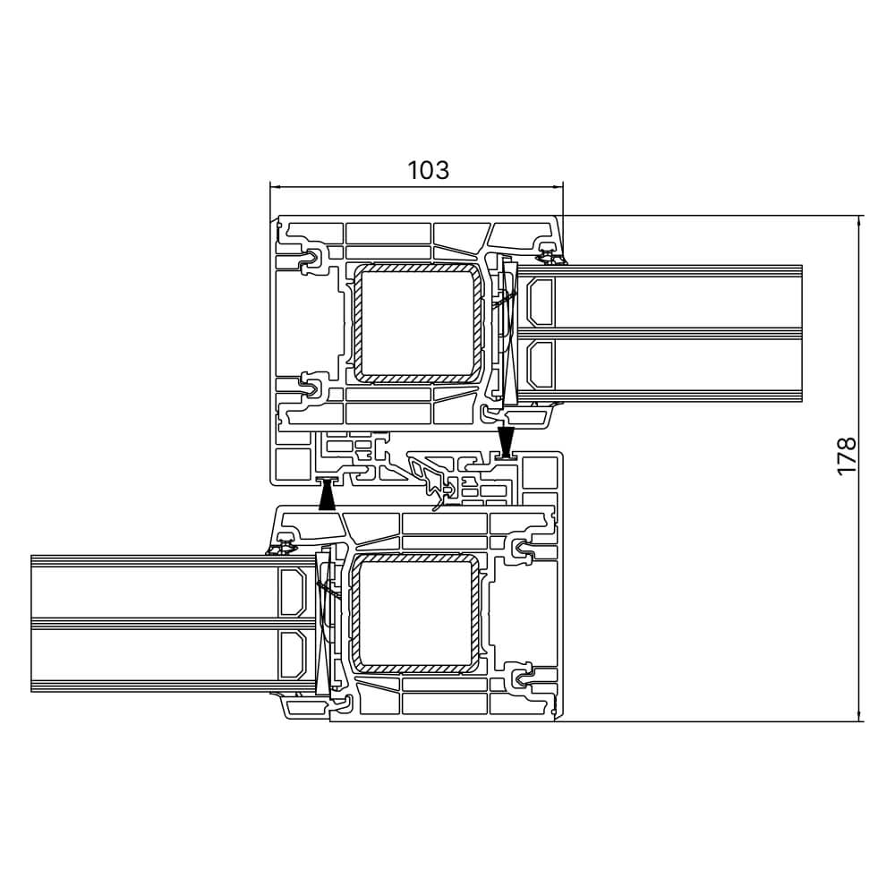 Premidoor 76 Mittelstoss