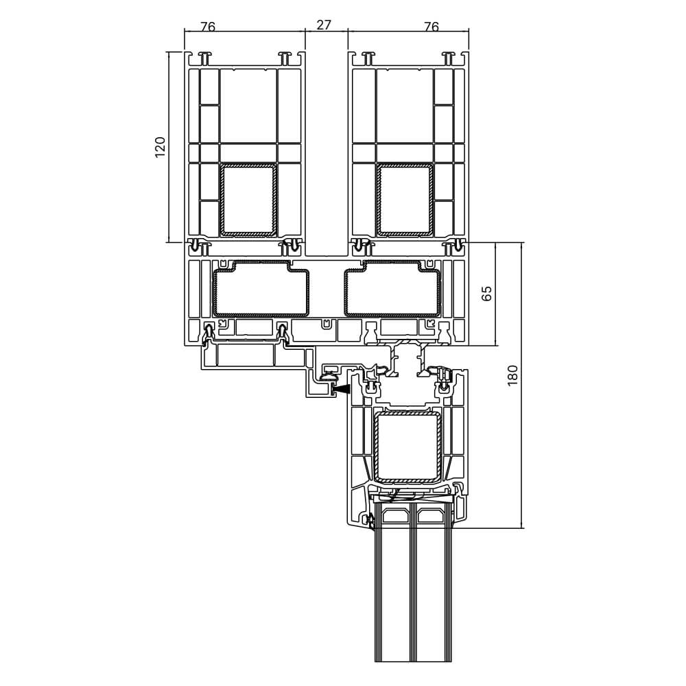 Premidoor 76 Rahmenverbreiterung 120 mm