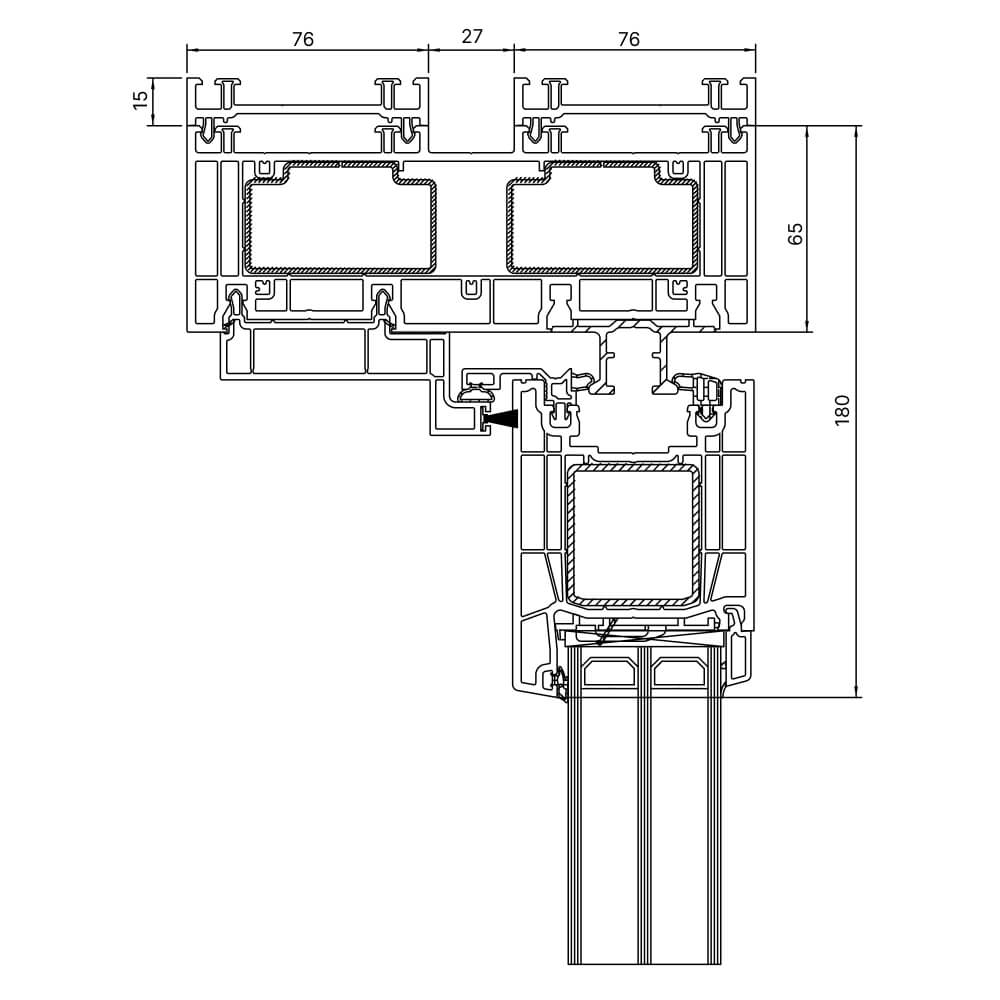 Premidoor 76 Rahmenverbreiterung 15 mm