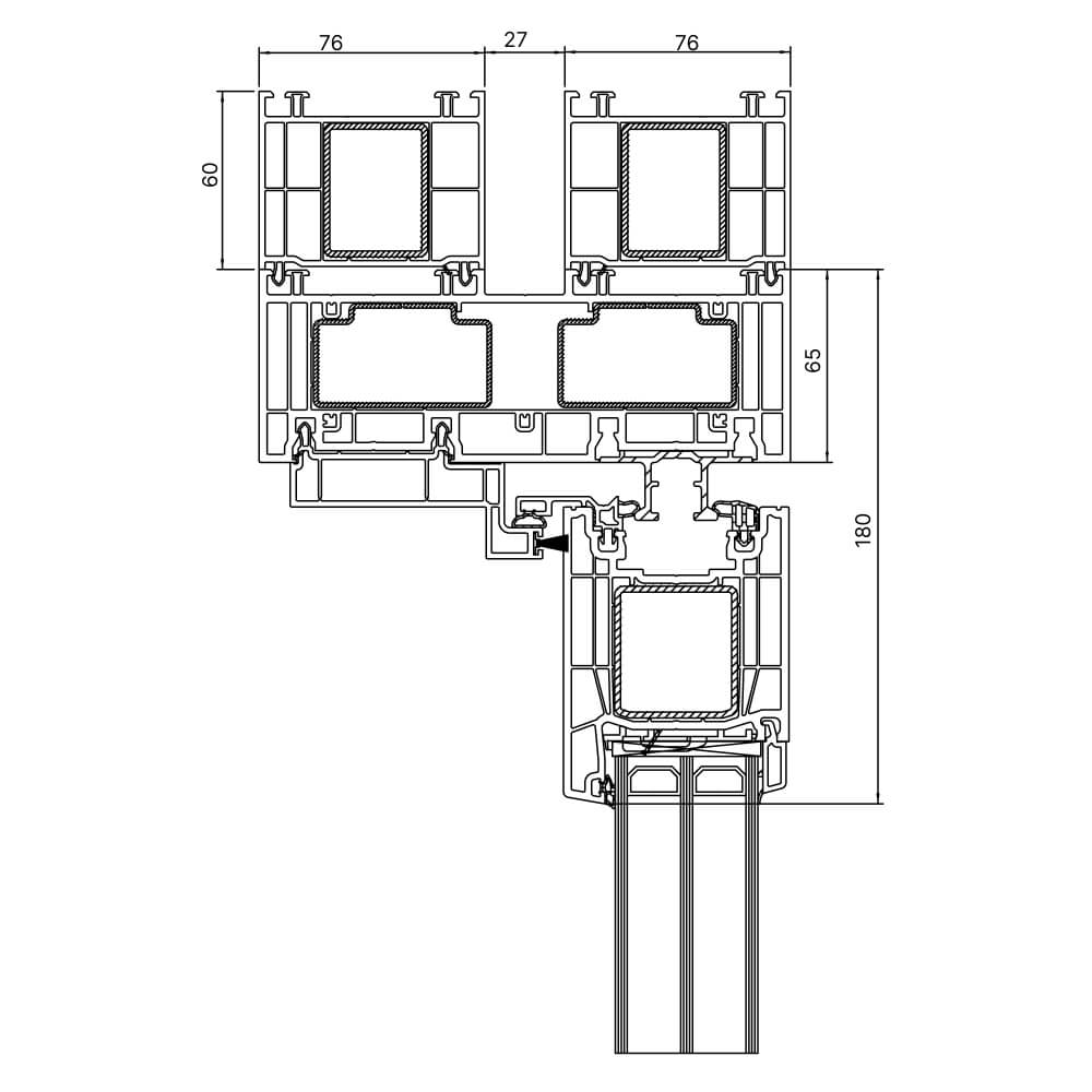 Premidoor 76 Rahmenverbreiterung 60 mm