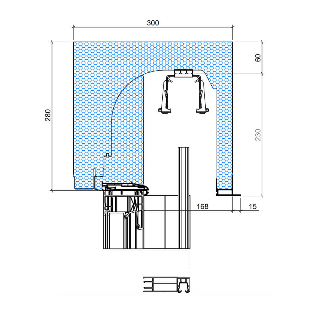 Raffstore Masse 280x300 mm