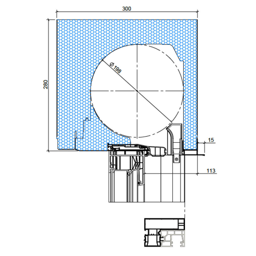 Aufsatzrolladen Premium Masse 280 x 300