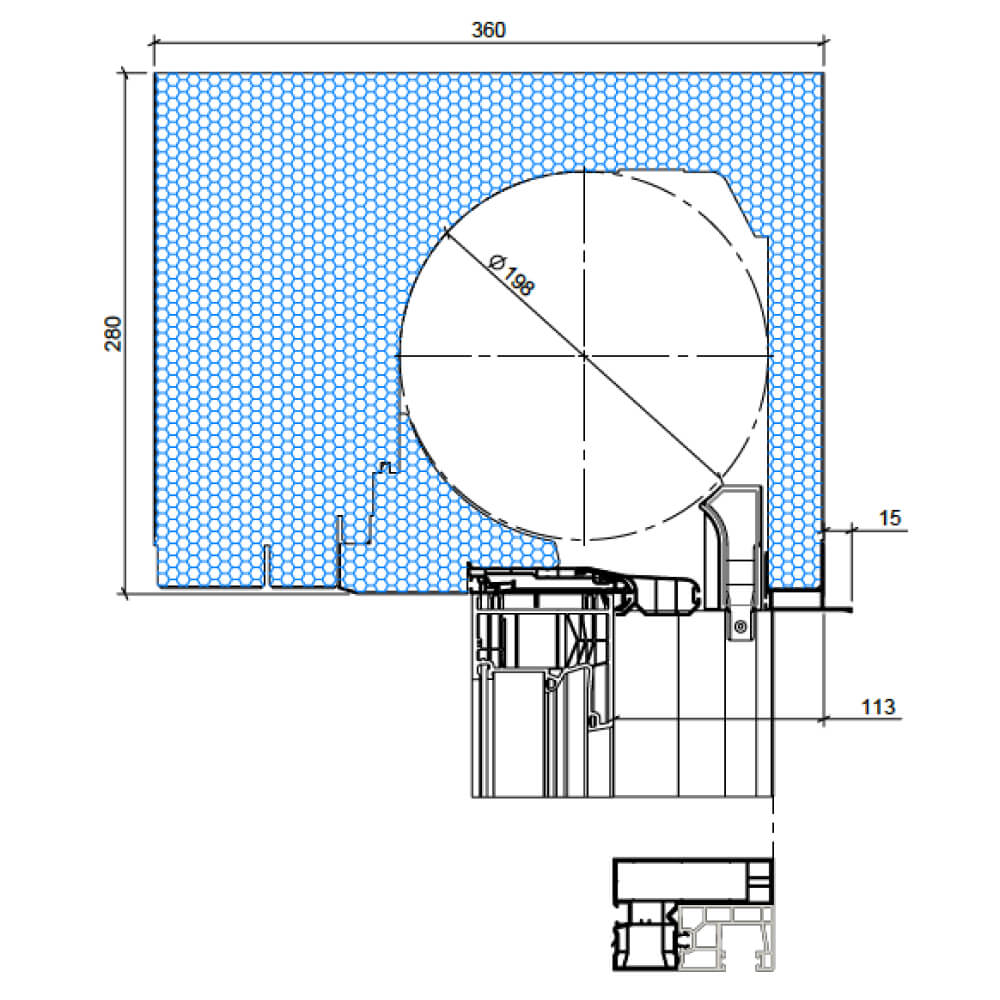 Aufsatzrolladen Premium Masse 280 x 360