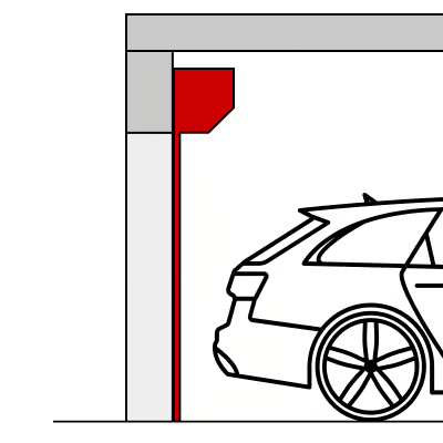 Montage innen mit Kasten (Typ Comfort)